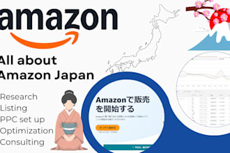 be consultant for amazon japan set up PPC campaign, listing, research