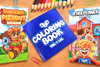 create coloring book or activity book children and adults