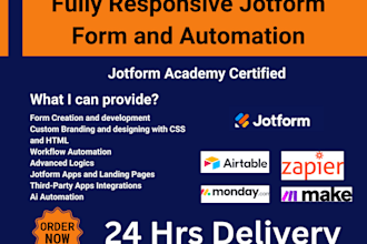 create a fully responsive jotform, typeform, and automation setup