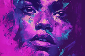 draw a digital abstract art illustration