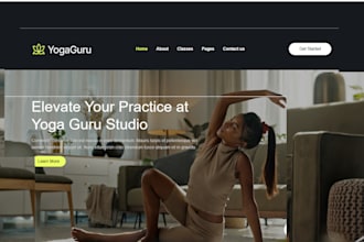 build meditation website health wellness website yoga website gym website