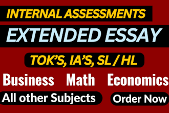 do urgent ib extended essays, tok exhibitions, economics, math ia sl hl ess ia