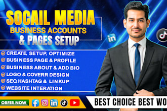 build all social media accounts, business page create, setup and optimize
