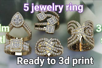 create 3d ring design 3d jewelry design custom cad jewelry 3dm stl for 3d print