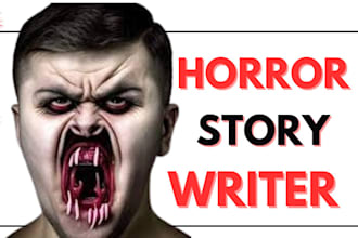 write your horror story, scary story, horror ghostwriter, horror script, mystery
