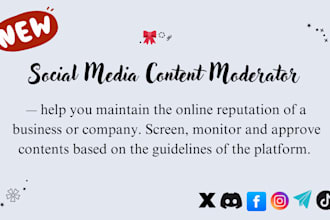 be your social media content moderator