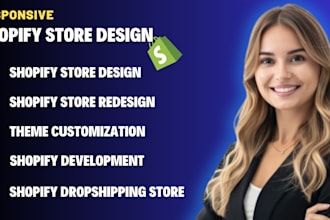 do shopify store design, shopify website development, dropshipping store