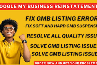 reinstate gmb profile, fix google my business suspension and reinstate listing