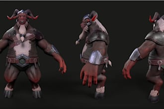 ue5 game character monster cyber punk 4k texture aaa, armor, gmod, rig animation
