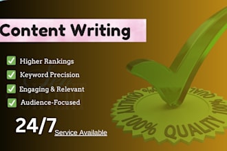 do SEO article writing, blog post writing or content writing