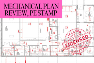 draw wy, dc, as, gu, mp mep plan design with pe stamp