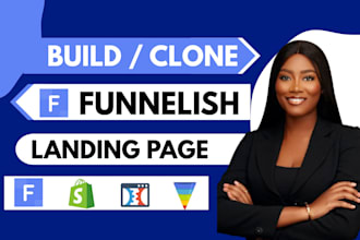 clone funnelish shopify landing page design, sales funnel with advertorial page