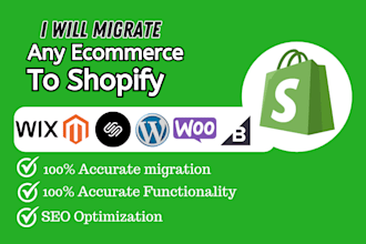 migrate woocommerce to shopify wix bigcommerce squarespace to shopify