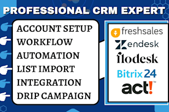 freshsales zendesk gorgias automation flodesk email marketing bitrix24 act crm