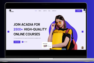 build educational website, lms website, education website via dynamic jet engine