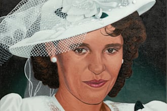 paint a portrait in oil colours