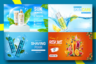 design shopify banner, web banner, landing page, banner ads, banner design