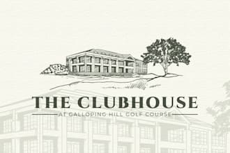 do a vintage custom sports golf logo design for your brand