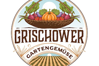 create a vintage custom agriculture and farm logo design