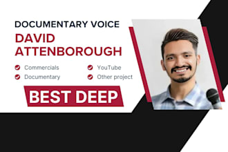 record best deep male voice over for documentary, youtube, commercial