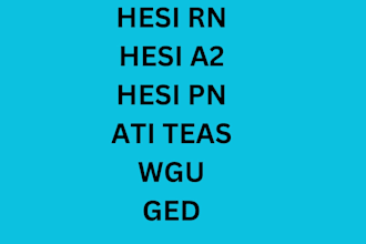 hesi a2, hesi rn, ati teas, wgu, hesi pn coach