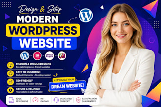 design and setup modern wordpress website