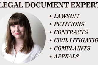 be a lawyer to write legal motion, lawsuit, complaints, petitions, appeal, brief