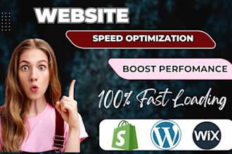 speed optimize wix shopify wordpress website boost website speed fast loading