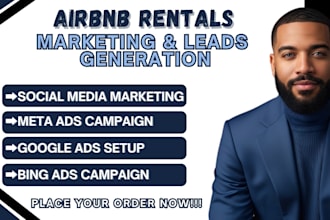 setup airbnb rental leads generation ads on facebook, instagram, bing and google