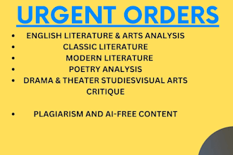 help you in english literature, literary analysis and linguistics