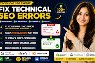 fix search console ahref semrush errors and technical SEO issues