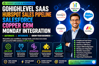 gohighlevel saas hubspot sales pipeline salesforce copper crm monday integration