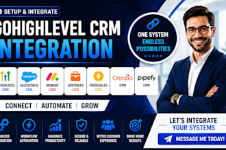 gohighlevel crm salesforce monday jobtread freshsales creatio pipefy integration