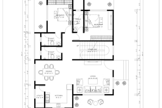 draft 2d architectural floor plans, sections, elevation from sketch to pdf