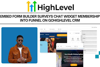 embed form builder surveys chat widget membership into funnel on gohighlevel CRM