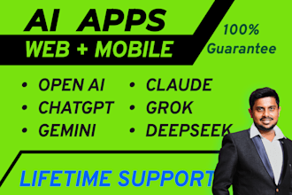 build ai apps for website, web portals and CRM for business