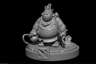 sculpt articulated figure,toy model fantasy creature, dnd miniature for 3d print