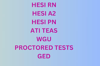 ati teas,wgu,  hesi, nursing, ged, pre nursing tutoring, proctored tests