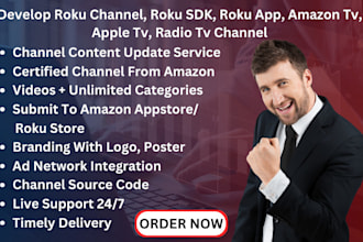 develop roku channel, roku sdk, roku app, amazon tv, apple tv, radio tv channel