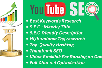 do youtube video SEO for rank on top page and rapid growth