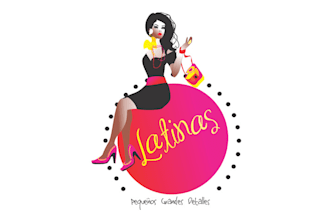 design mascot latinas fashion beaut logo