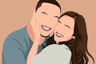 draw a minimalist vector potrait for you