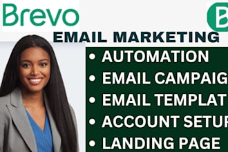 do brevo newsletters automation landing page autoresponder template design