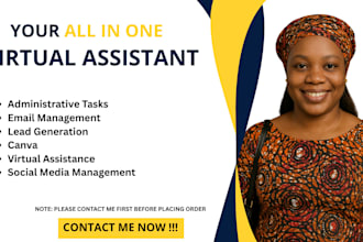 be expert virtual assistant for lead generation, data entry, and admin support
