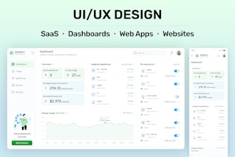 create saas UI UX design or web app UI UX design in figma