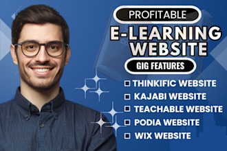 design responsive thinkific, teachable,wix websites for online course creators