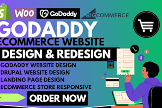 design woocommerce website bigcommerce website drupal website godaddy website