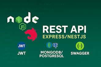 build restful apis in node js with express or nestjs
