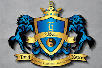 design luxury heraldic, family crest and coat of arms logo