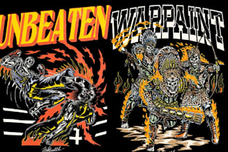 draw warren lotas clothing vintage bootleg skeleton tshirt design digital art